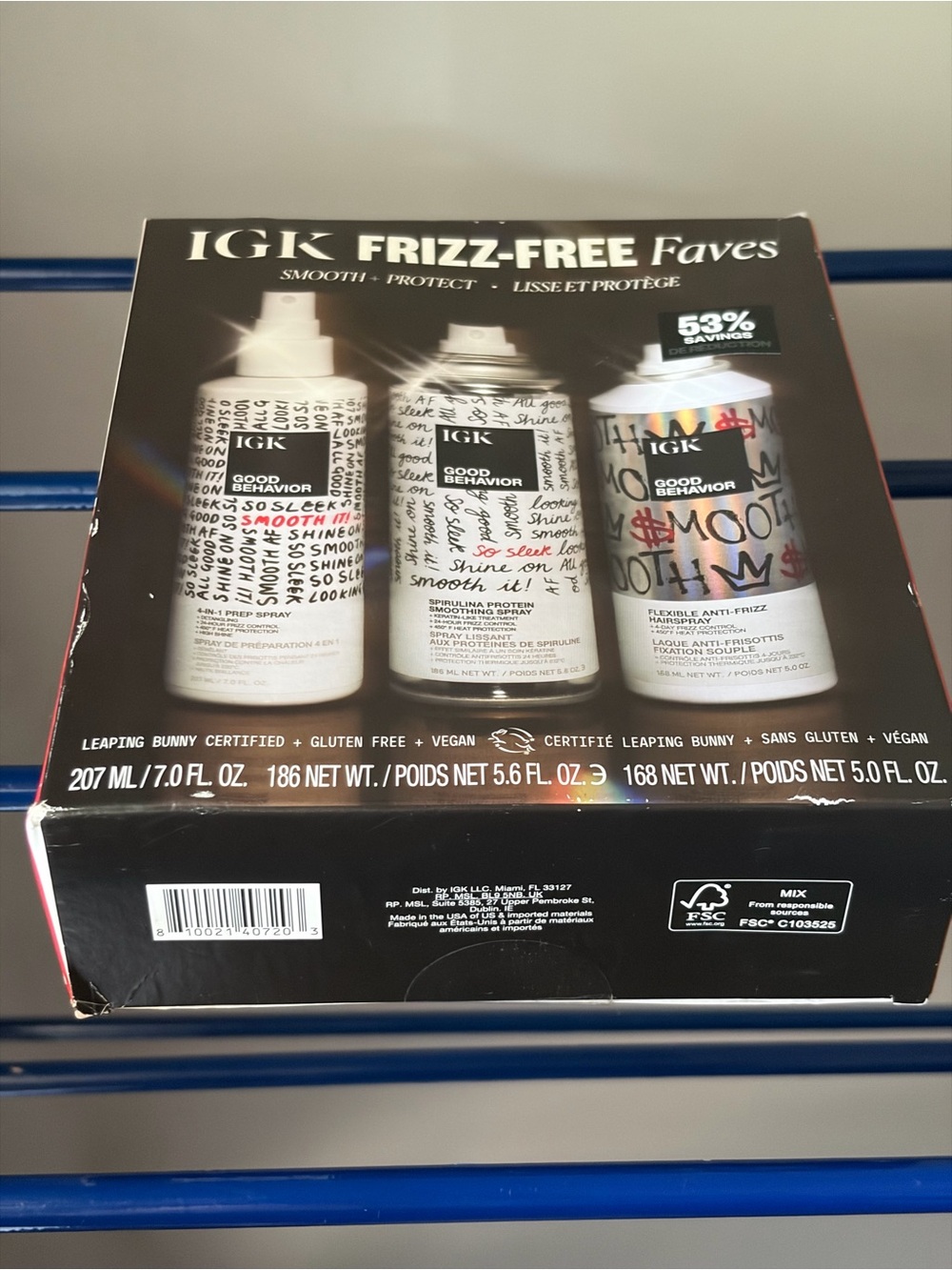 IGK Frizz-Free Faves Trio - White Canisters with Multicolor Accents
